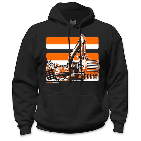 Safetyshirtz Excavator High Visibility Hoodie, Black, L 39020503L